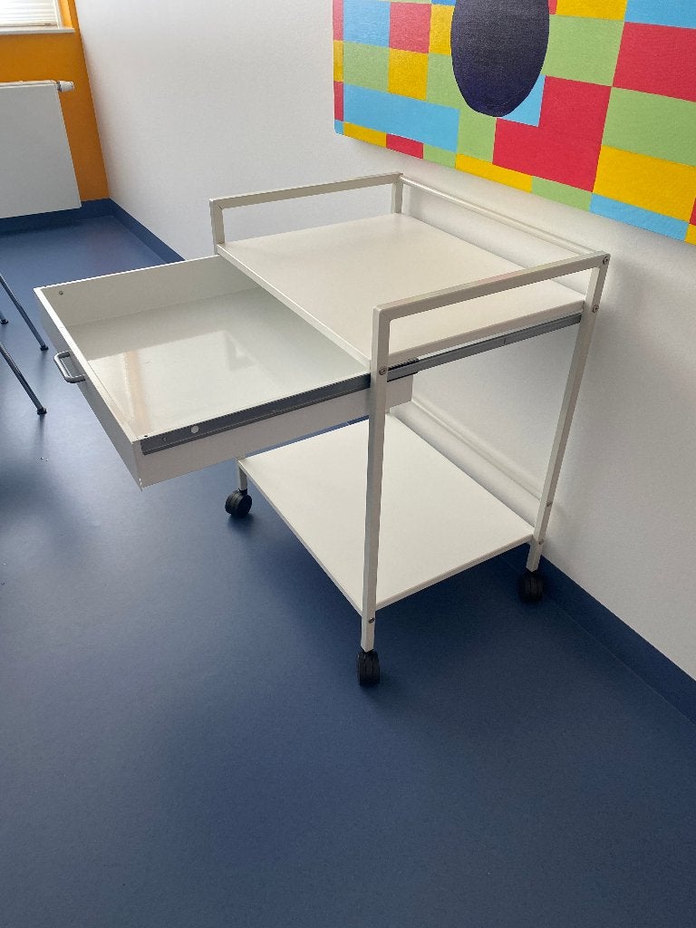 INSTRUMENTENKARRETJE PRAKTIJK ZGAN, Minder dan 55 cm, Zo goed als nieuw, Rechthoekig, Ophalen