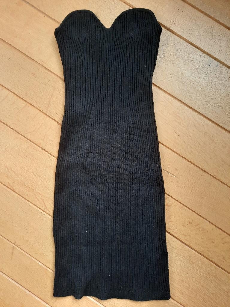 Loavies jurk LBD strapless bodyconjurk zwart maat M, Maat 38/40 (M), Zwart, Ophalen of Verzenden, Boven de knie