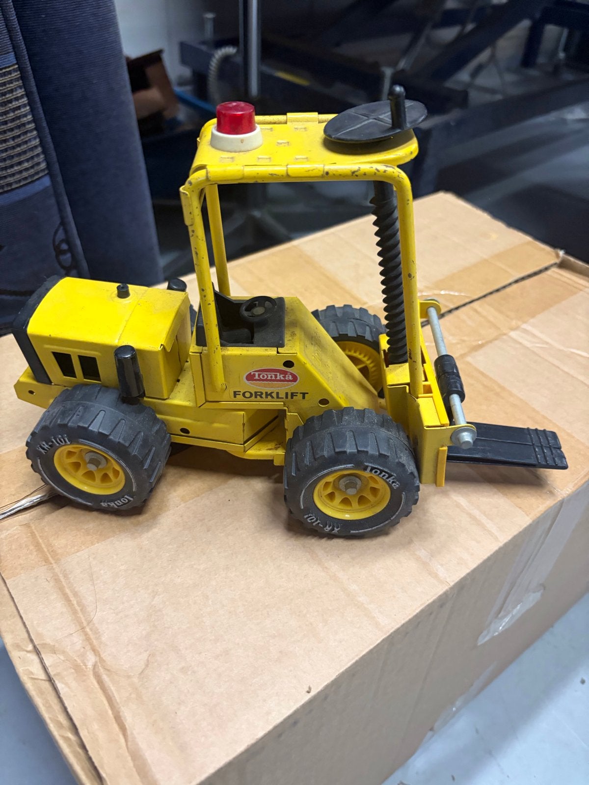 Vintage Tonka Vorkheftruck Speelgoed, Ophalen of Verzenden, Gebruikt