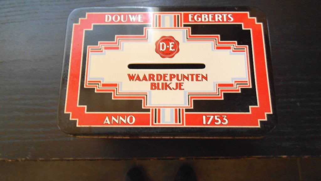 douwe egberts punten trommel, Ophalen of Verzenden, Koffie of Thee, Zegels, Bonnen of Punten