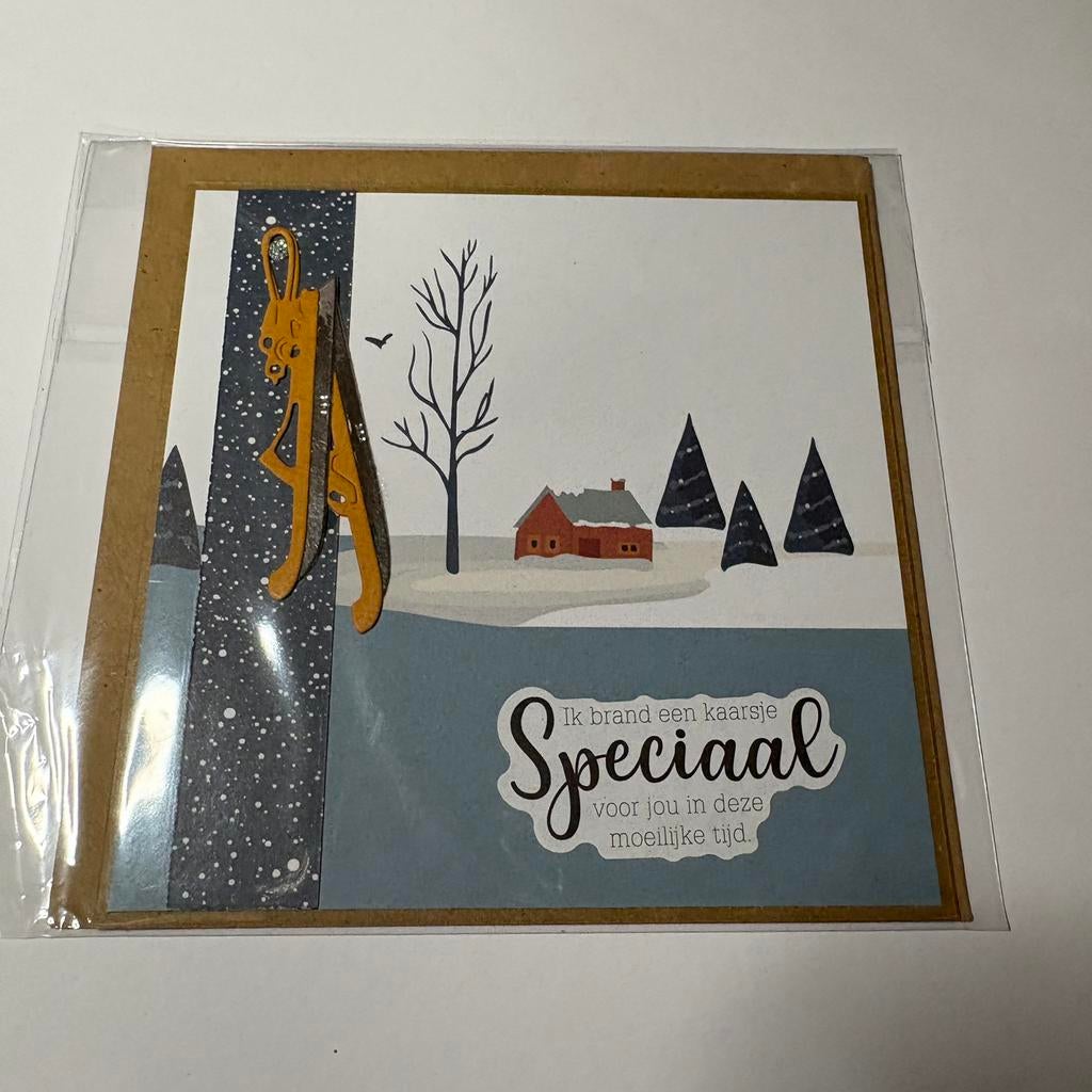Kerstkaart craftlab / schaats marianne design 4, Ophalen of Verzenden, Zo goed als nieuw, Overige thema's