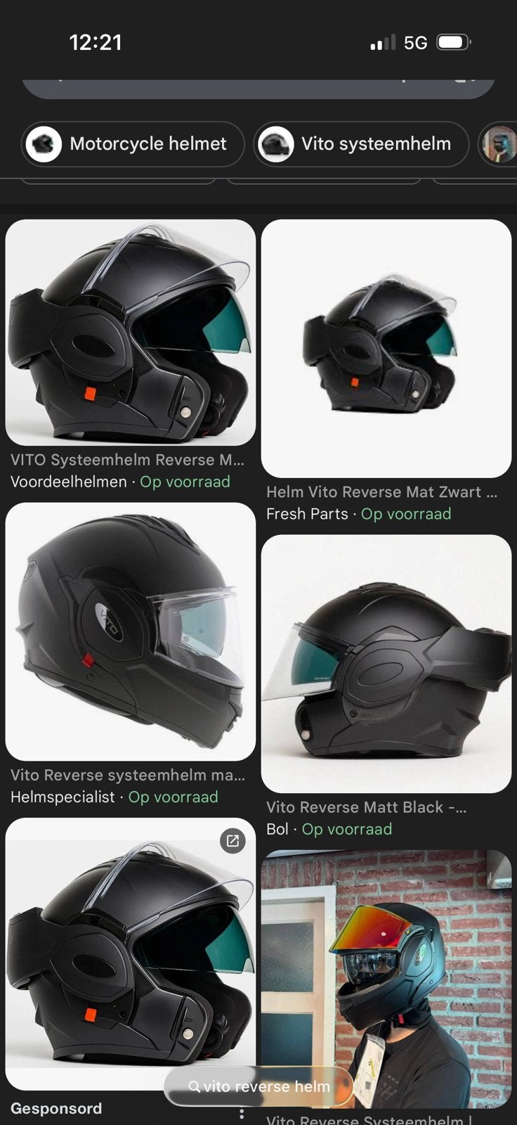 Vito reverse systeem helm S, Ophalen, Tweedehands, Systeemhelm, Overige merken