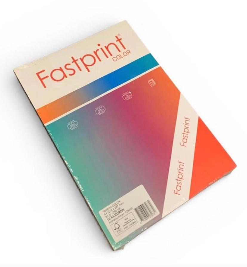 Fastprint Color pakket, 10 kleuren, A4 papier, 250 vel, 80 g, Diversen, Ophalen of Verzenden, Nieuw