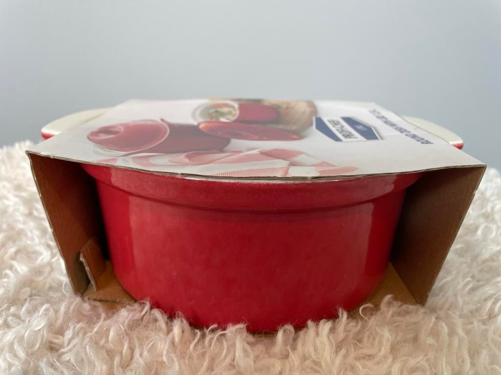 Sola ronde ovenschaal met deksel 1,5 liter, Ophalen, Nieuw, Steen/keramiek, Rood