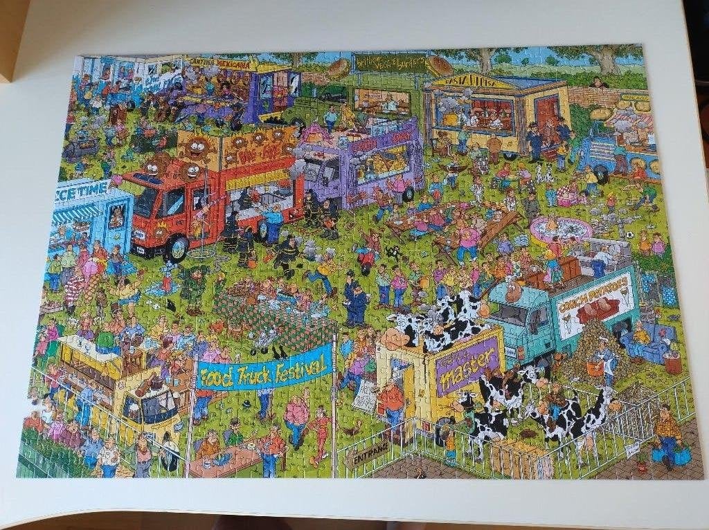 Jan van Haasteren - Food Truck Festival, Ophalen of Verzenden, 500 t/m 1500 stukjes, Zo goed als nieuw