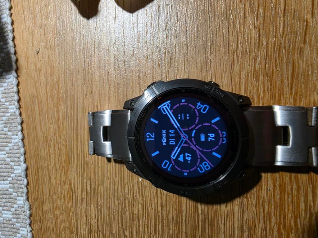 Garmin Fenix 7X Sapphire Solar, Ophalen of Verzenden, Zo goed als nieuw, Zwart, Android