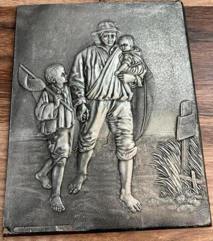 Jozef Israëls "Langs moeders graf"., Antiek en Kunst, Ophalen of Verzenden