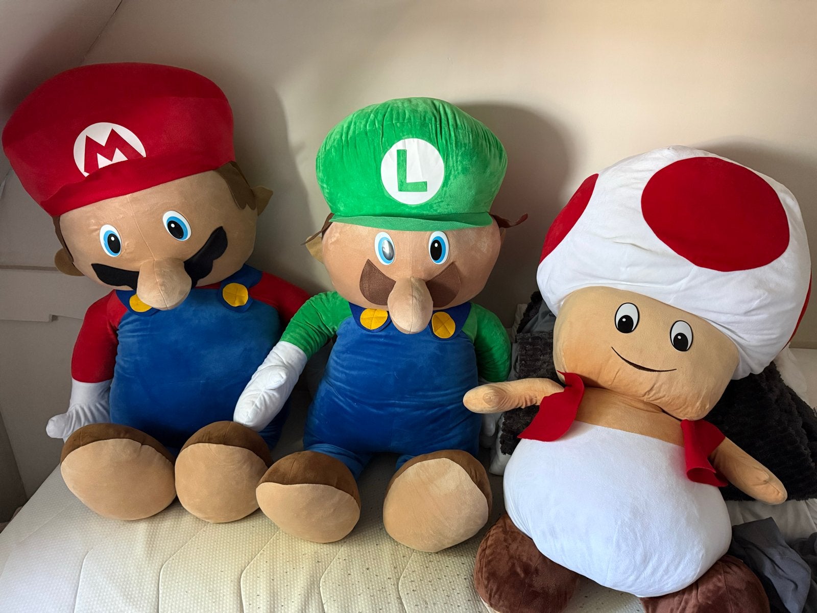 Grote Super Mario, Luigi en Toad knuffels, Ophalen, Gebruikt, Overige typen, Nintendo