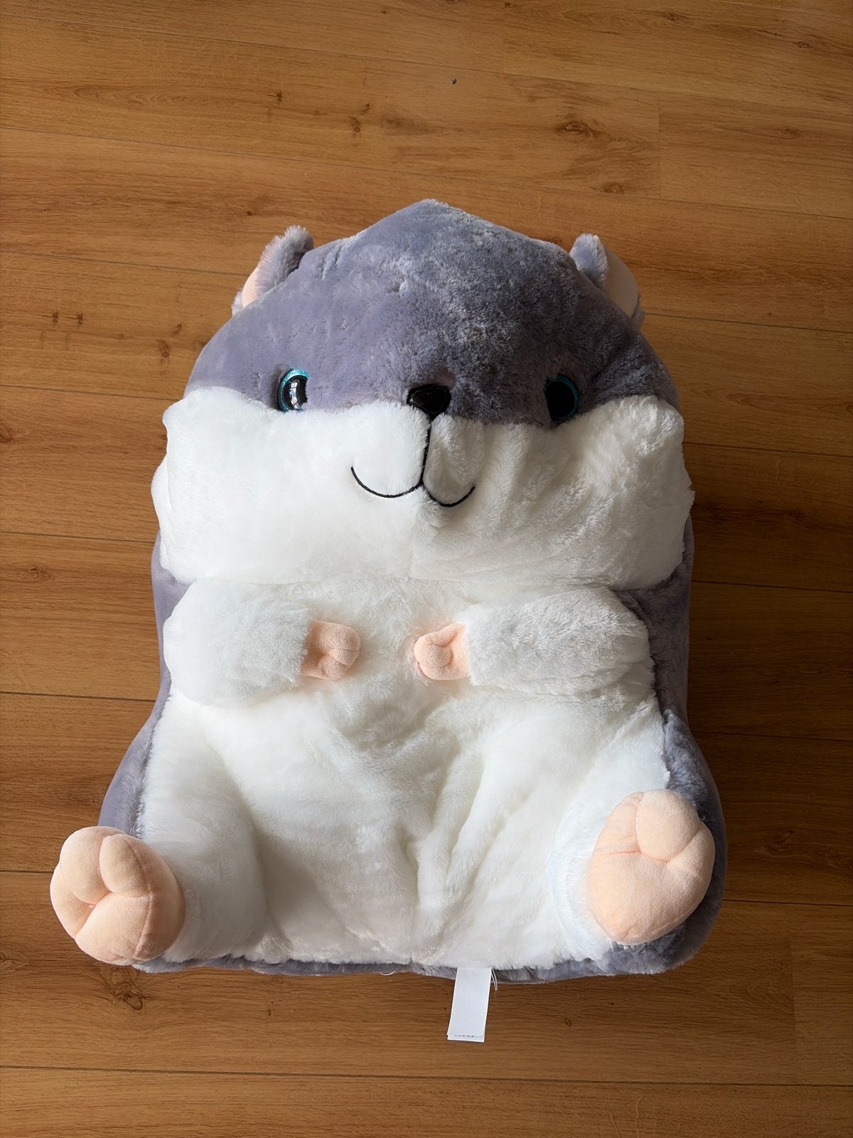 Grote zachte hamster knuffel - grijs en wit, Overige merken, Overige karakters, Hamster, Grijs
