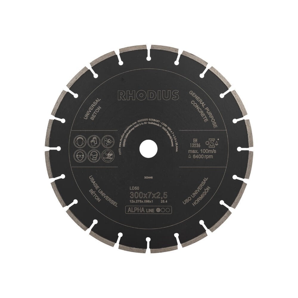 Diamantzaagblad 300x7x2,5x25.4, Verzenden
