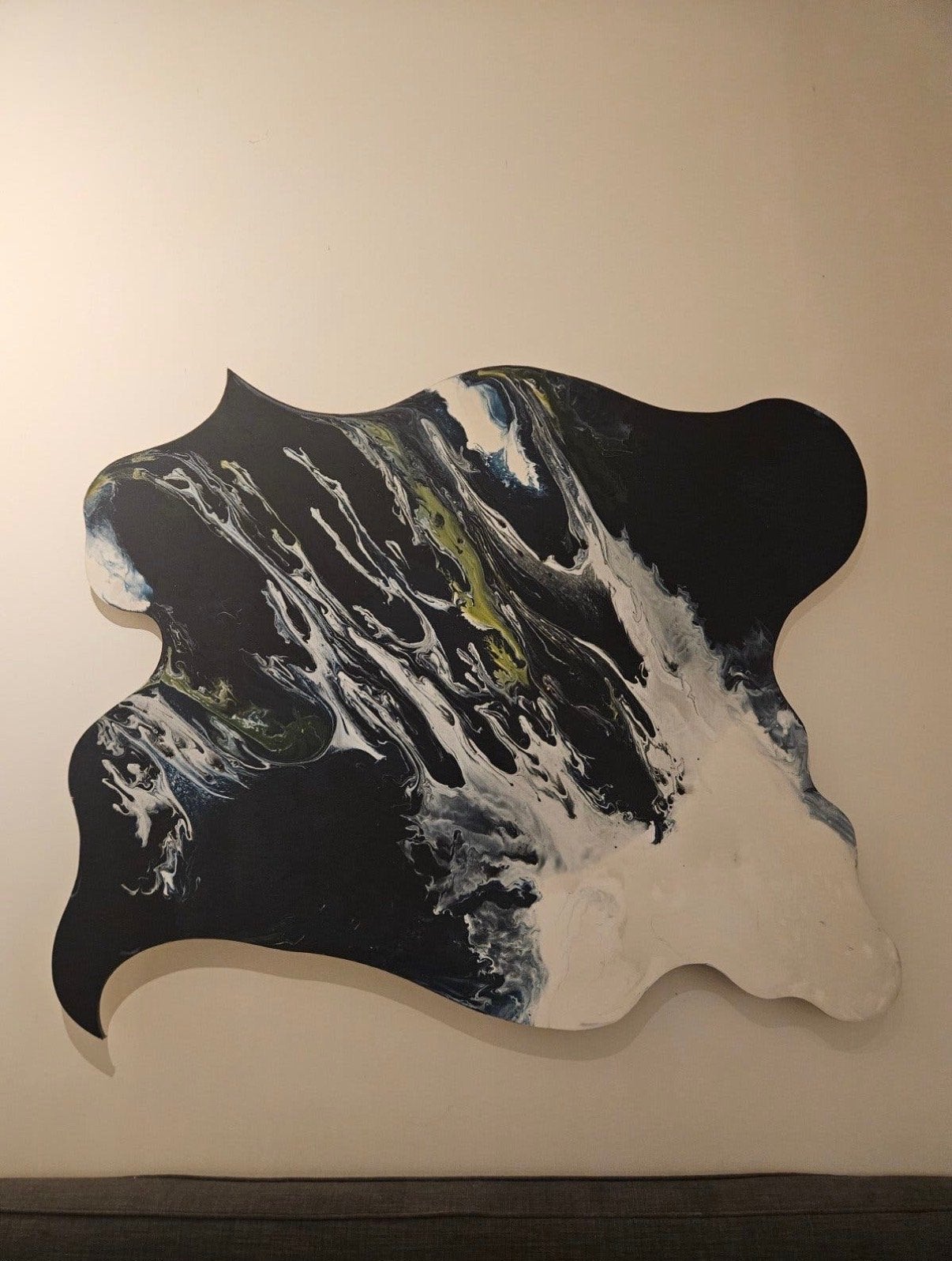 Abstract kunstwerk, 120x100cm, Ophalen, Abstract, Acrylverf, Hout