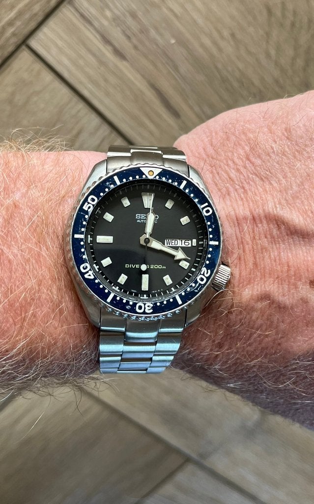 Zeldzame Seiko SKX399 Diver, Sieraden, Tassen en Uiterlijk, Gebruikt, Staal, Polshorloge, Ophalen of Verzenden