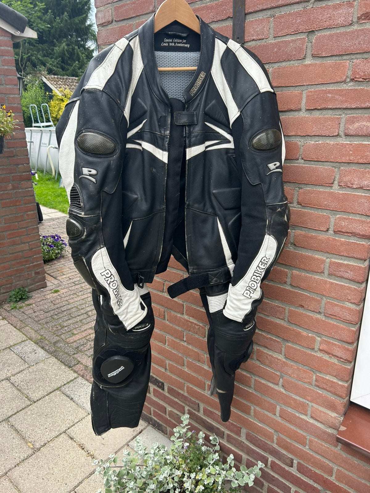 Leren motorpak combi maat 58, Motoren, Kleding | Motorkleding, Combipak, Tweedehands, Ophalen