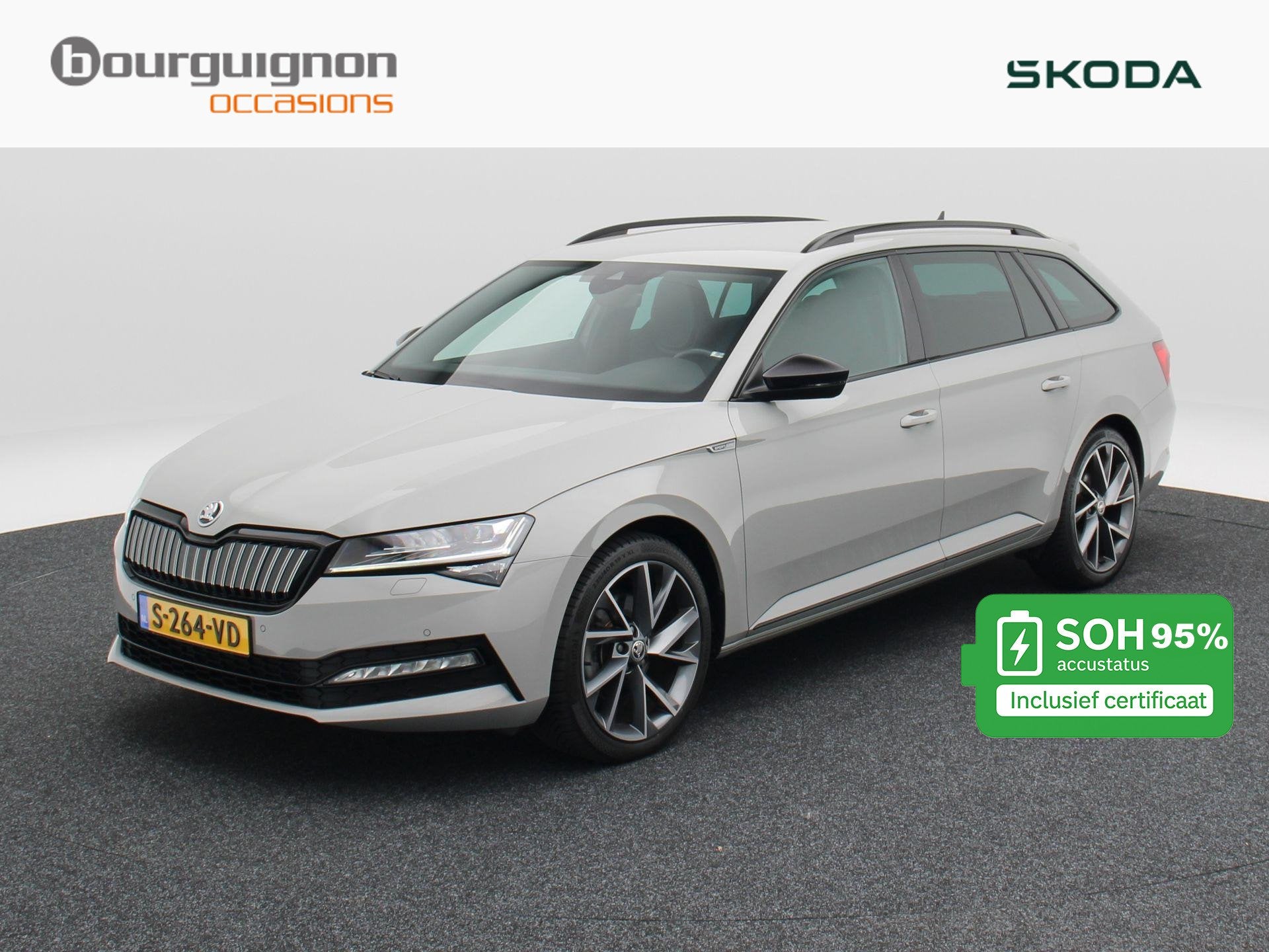 Skoda Superb Combi 1.4 TSi 218 Pk iV Sportline Business | Tr, Auto's, Dealer onderhouden, Gebruikt, 4 cilinders, Alcantara