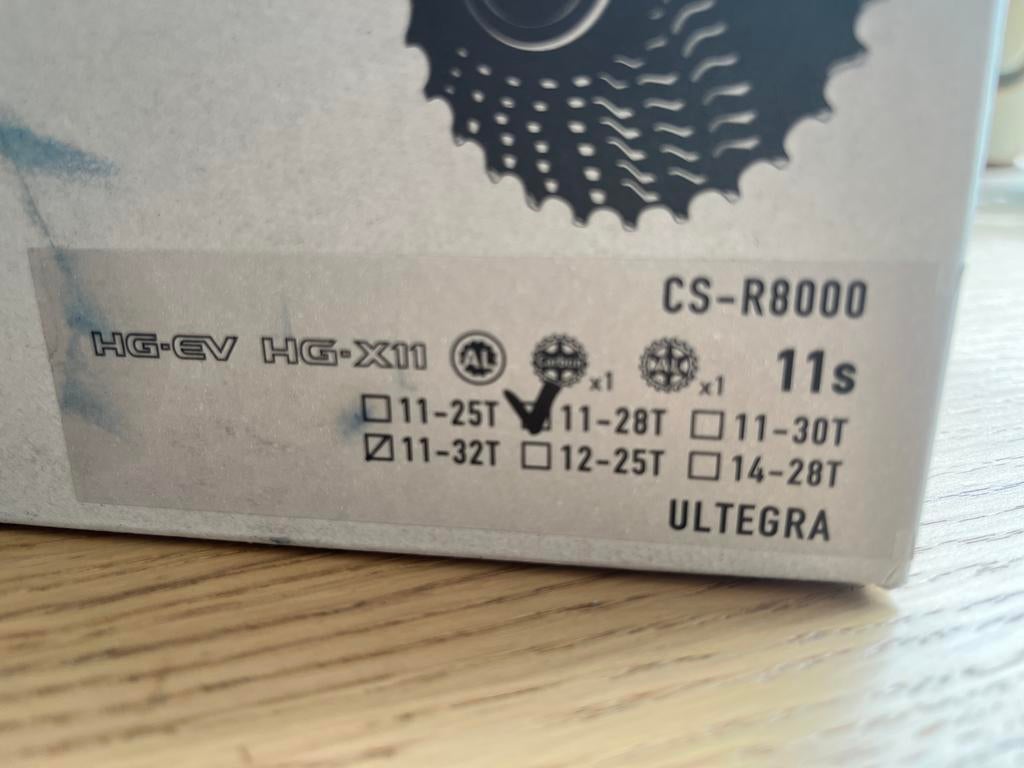 Shimano Ultegra CS-R8000 Cassette 11-28T 11-Speed, Ophalen of Verzenden, Zo goed als nieuw, Overige typen