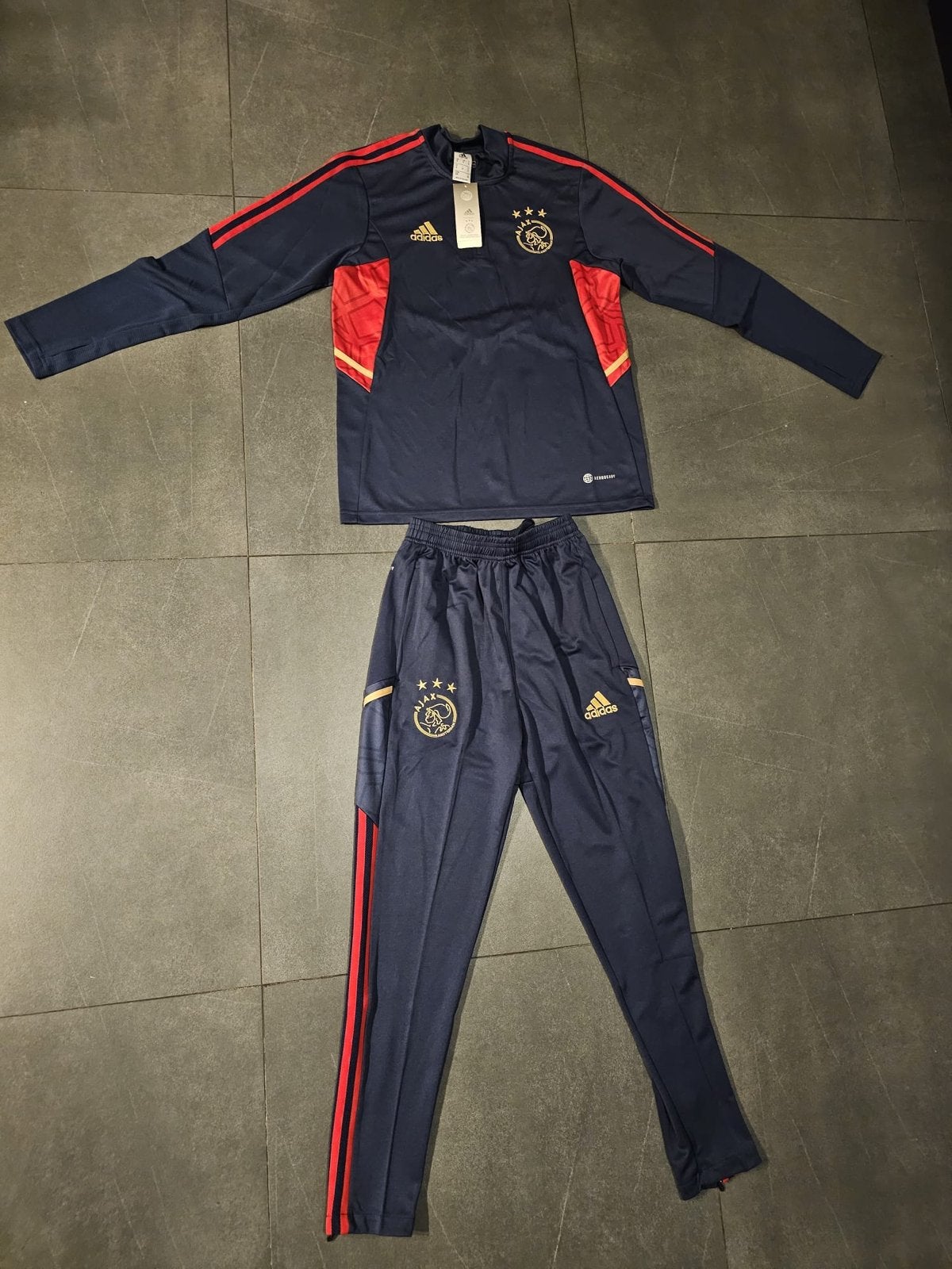 Ajax trainingspak maat S - Nieuw met kaartjes, Blauw, Nieuw, Ophalen of Verzenden, Voetbal