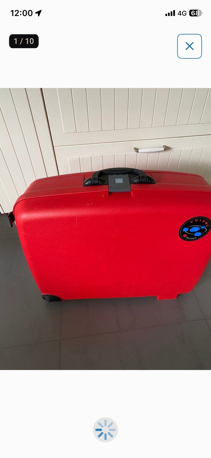 Delsey stevige reiskoffer met codeslot en wieltjes, Hard kunststof, Zo goed als nieuw, 70 cm of meer, Wieltjes
