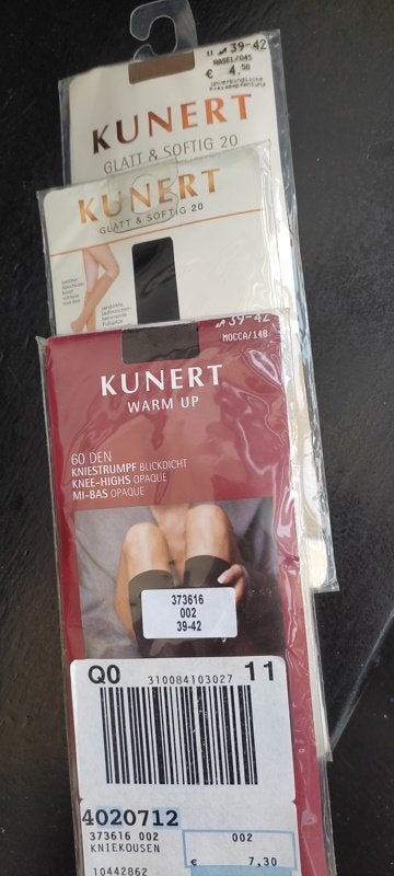 Drie stuks Kunert pantykousjes, maat 39-42, Verzenden, Zwart, Nieuw, Kunert