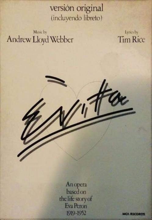 BOX MET CASSETTEBANDJES EVITA INCL BOEK ANDREW LLOYD WEBBER, Filmmuziek en Soundtracks, Zo goed als nieuw, Origineel, Verzenden