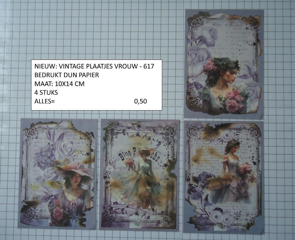 vintage plaatjes vrouwen 617 ( alleen verzenden, Ophalen, Nieuw, Papier of Karton, Overige merken