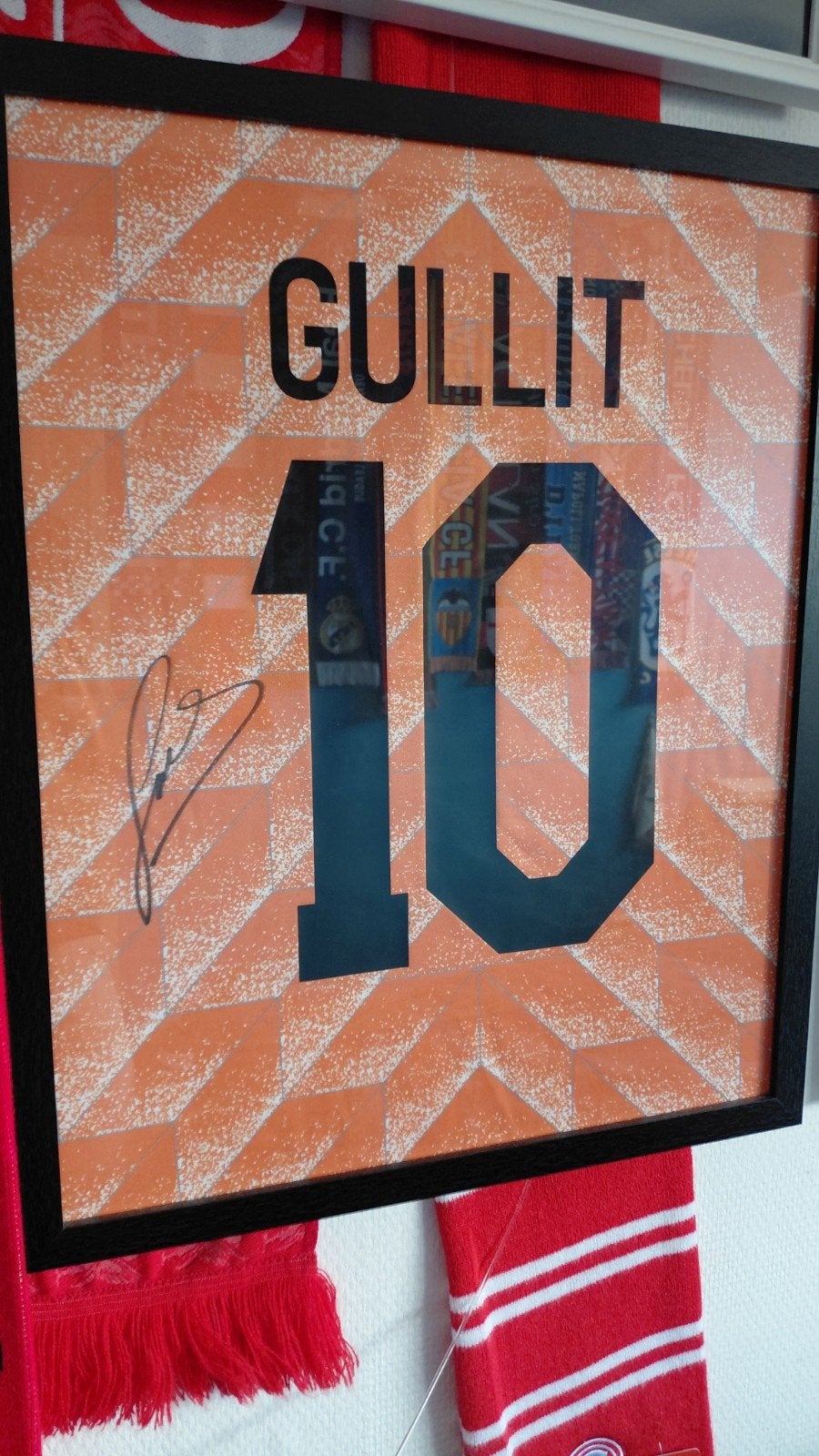 gesigneerd Ruud Gullit shirt (met lijst), Ophalen of Verzenden, Zo goed als nieuw