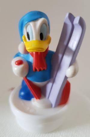 Candy Topper - " Donald met Skies ", Ophalen of Verzenden, Donald Duck, Zo goed als nieuw, Beeldje of Figuurtje
