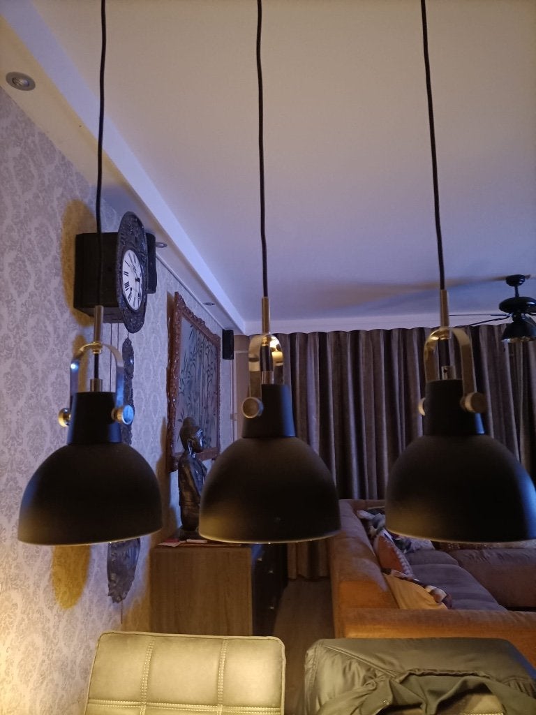 Hanglampen, Ophalen, Zwart, Zo goed als nieuw, Hanglamp