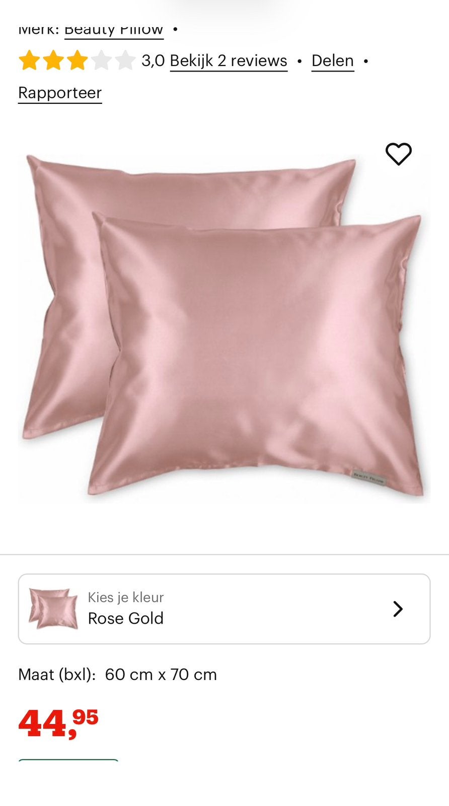 beauty pillow (nieuw), Nieuw, Ophalen of Verzenden, Roze, Vierkant