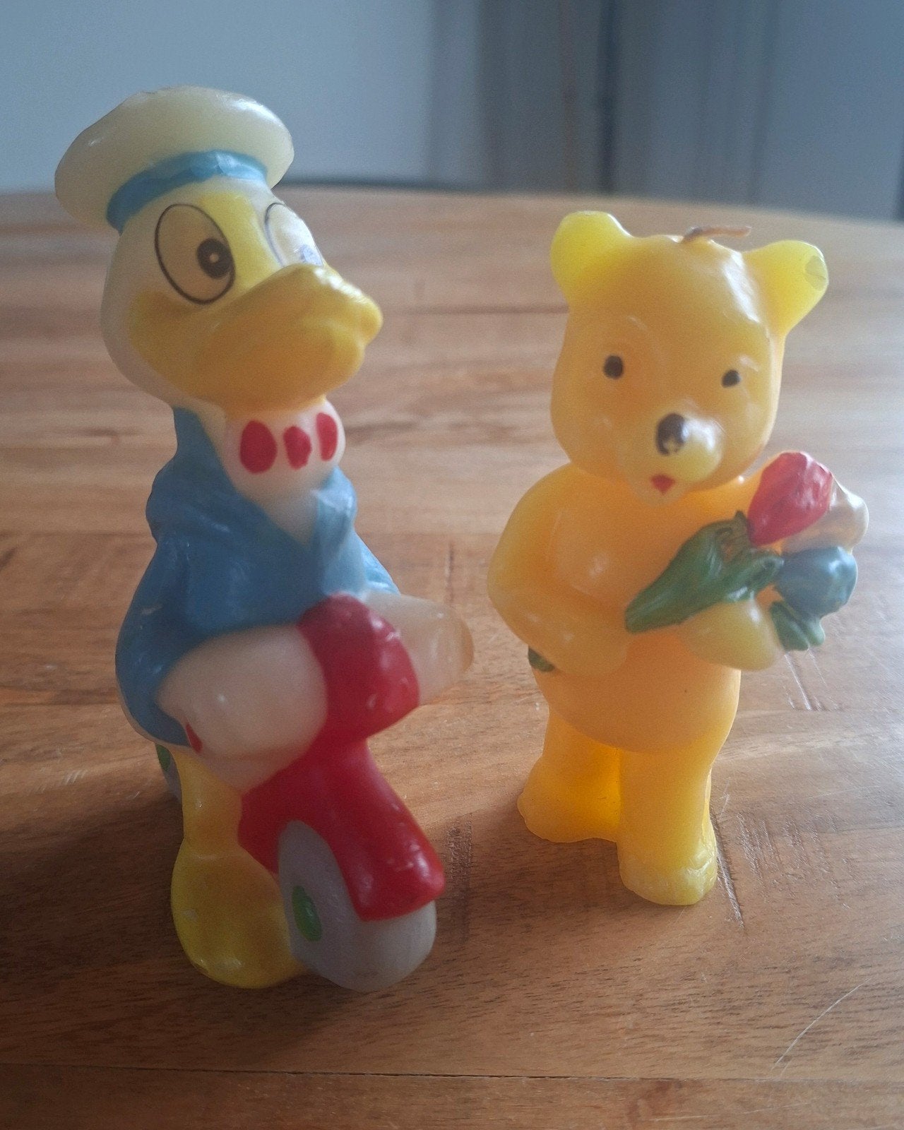Vintage kaarsen  Donald Duck en Winnie de Pooh, Ophalen, Meerkleurig, Kaars, Was