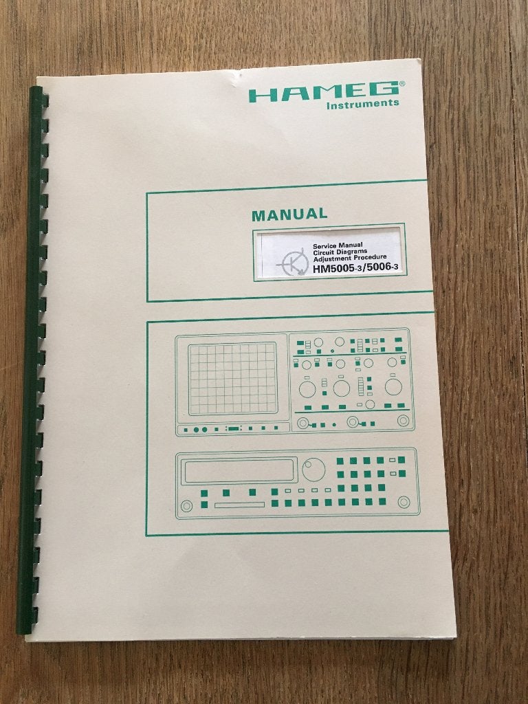 Service manual Hameg HM5005-3 / HM5006-3 Spectrum analyzer, Doe-het-zelf en Verbouw, Ophalen of Verzenden, Zo goed als nieuw, Elektriciteit