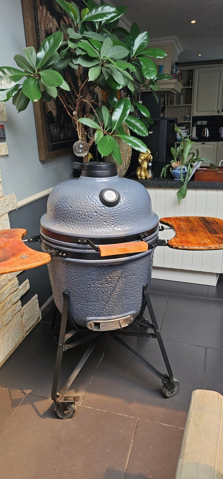 Exclusive kamado egg Berghoff large, Ophalen, Zo goed als nieuw