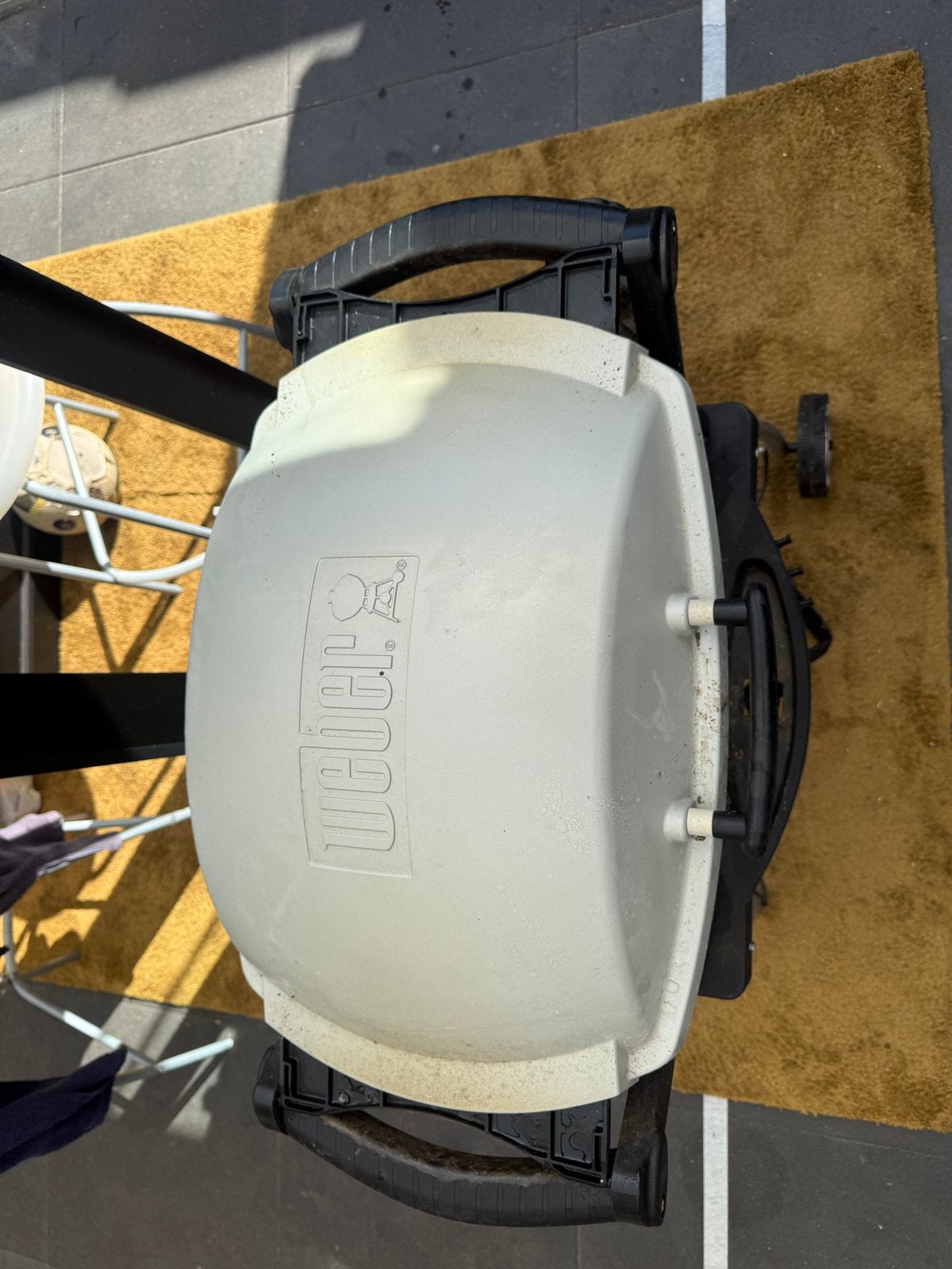 Weber Q1200 gasbarbecue met hoes, Tuin en Terras, Ophalen, Gebruikt