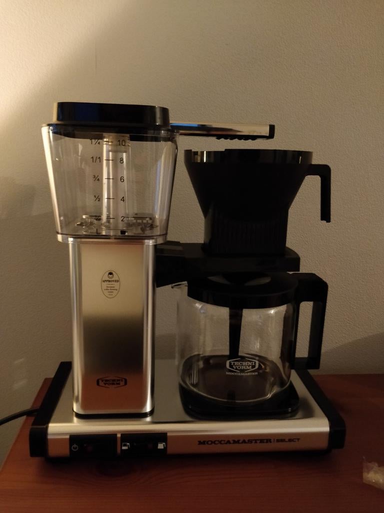 Moccamaster Select Koffiezetapparaat Zilver/Zwart, Ophalen, 10 kopjes of meer, Koffiemachine, Gemalen koffie