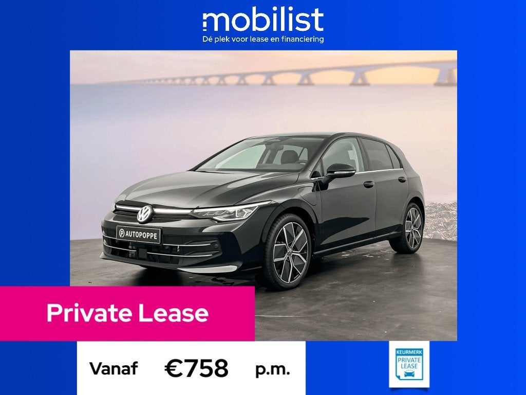 Volkswagen Golf 1.5 Style Edition 204 pk Plug in Hybride, 4 cilinders, Zwart, Origineel Nederlands, Bedrijf