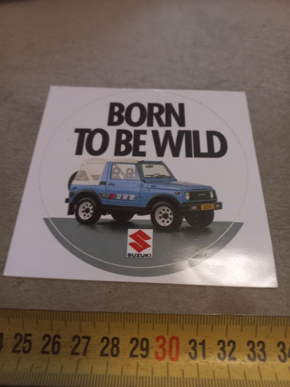 Vintage Suzuki Born To Be Wild Sticker, Verzamelen, Stickers, Ophalen of Verzenden