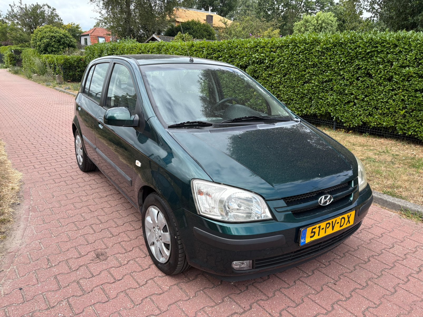 Hyundai Getz 1.6 5DRS 2004 Groen, Auto's, Hyundai, Voorwielaandrijving, 40 €/maand, 1599 cc, 4 cilinders