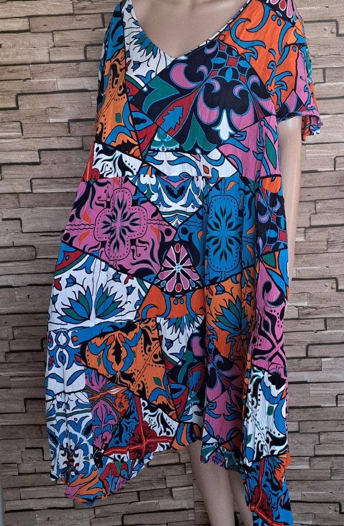 ORIENTIQUE - kleurrijke jurk met print, maat 46, Kleding | Dames, Grote Maten, Jurk, Orientique/One Summer, Nieuw, X