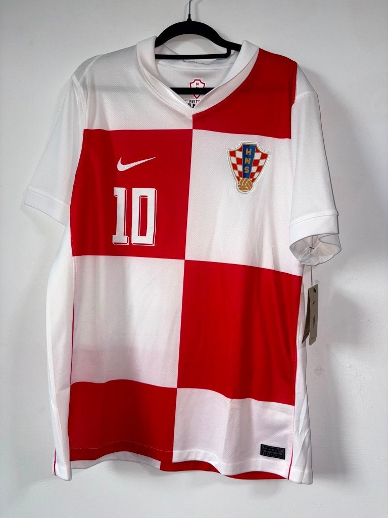 Origineel Croatië 2024-25 Thuis shirt - Modric #10 - Maat L, Maat 52/54 (L), Meerkleurig, Nike, Nieuw