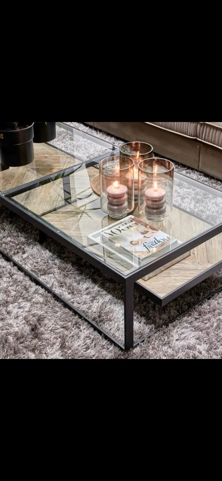 Riviera Maison Graydon Salontafel 180x80 Zwart Eikenfineer, Modern, Industrieel, Nieuw, Overige houtsoorten, 150 tot 200 cm