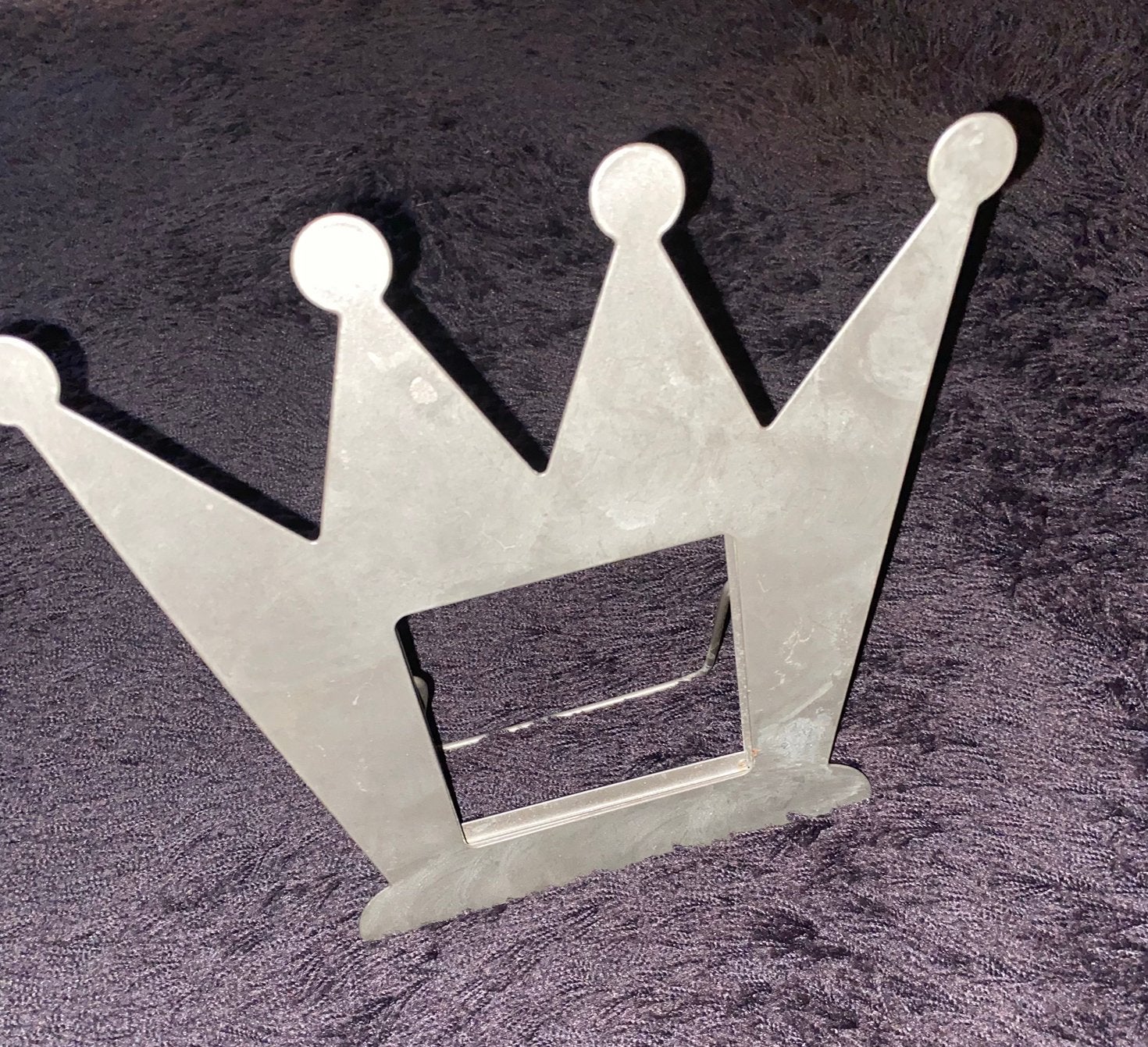 Fotolijst, Kroon van metaal, Foto formaat: 10x10cm, Audio, Tv en Foto, Fotografie | Fotolijsten, Metaal, Grijs, Standaard fotolijst