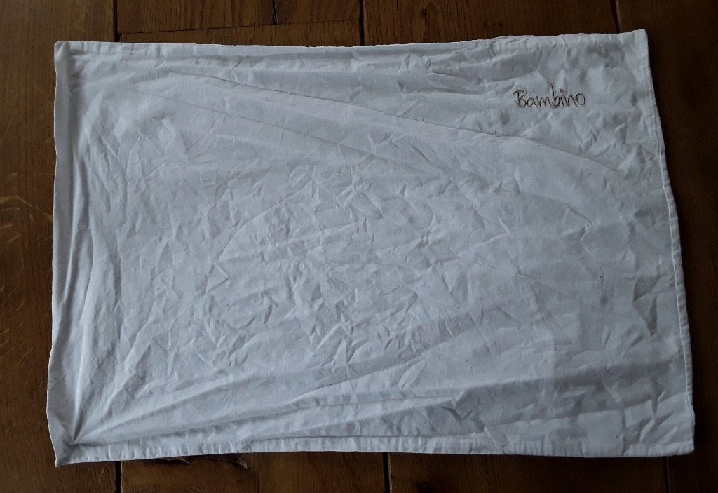 Kussensloop voor kleine kinderkussen - bambino, Gebruikt, Jongetje of Meisje, Ophalen of Verzenden, Wit