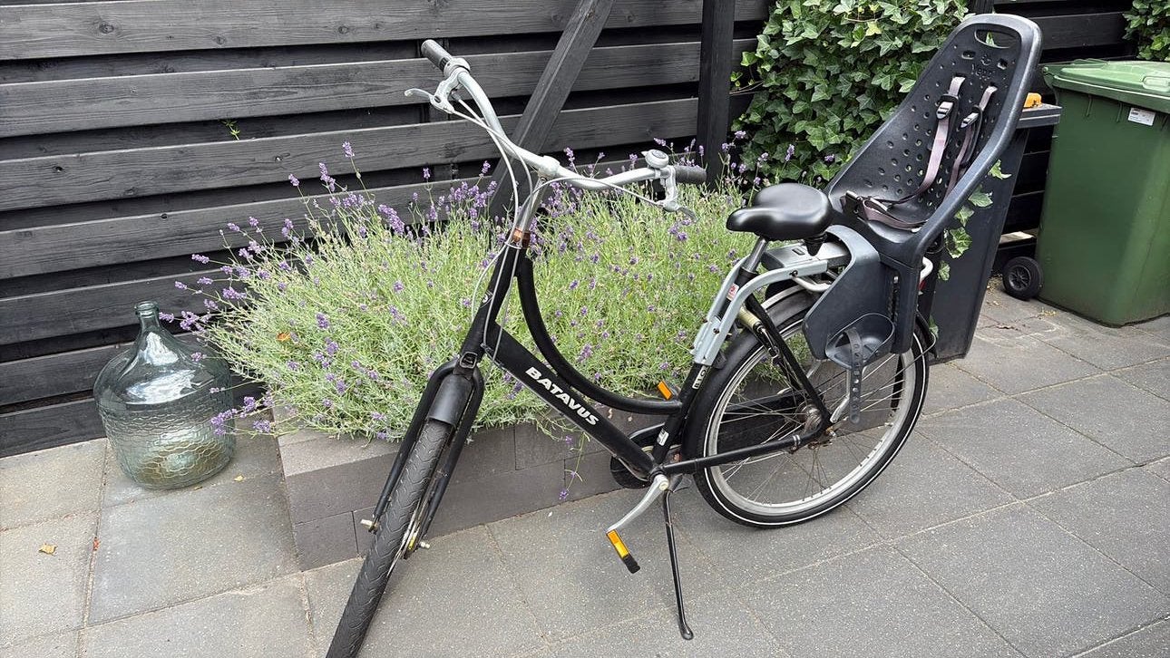 Dames fiets met kinderstoeltje, Ophalen, 1 zitje, Gebruikt, Overige merken