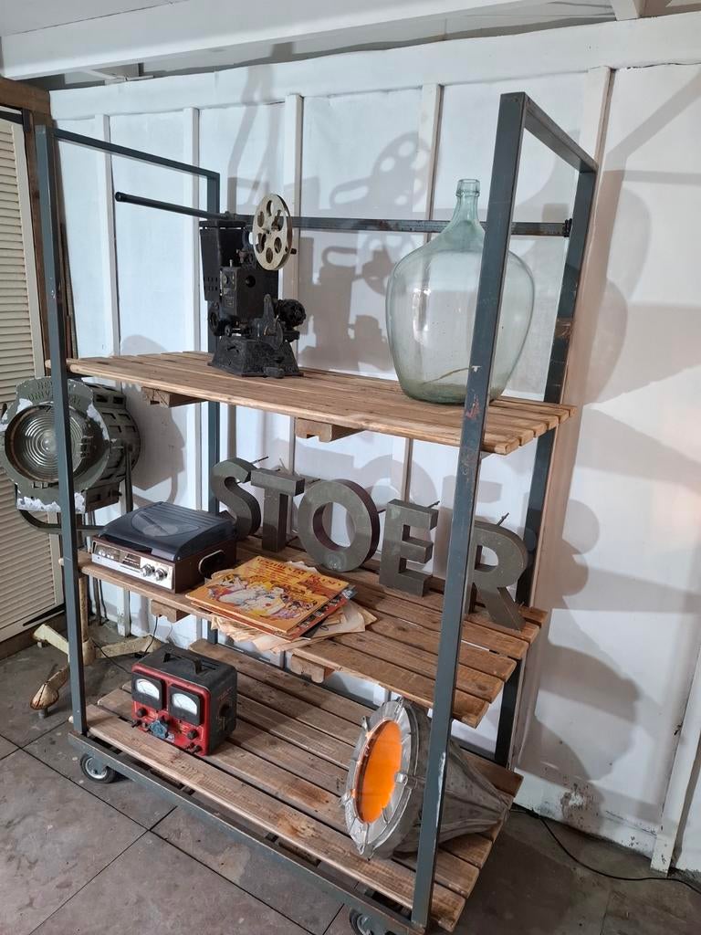 Industriële stellingkast magazijnkar bakkerskar wandkast, Huis en Inrichting, Ophalen, Gebruikt