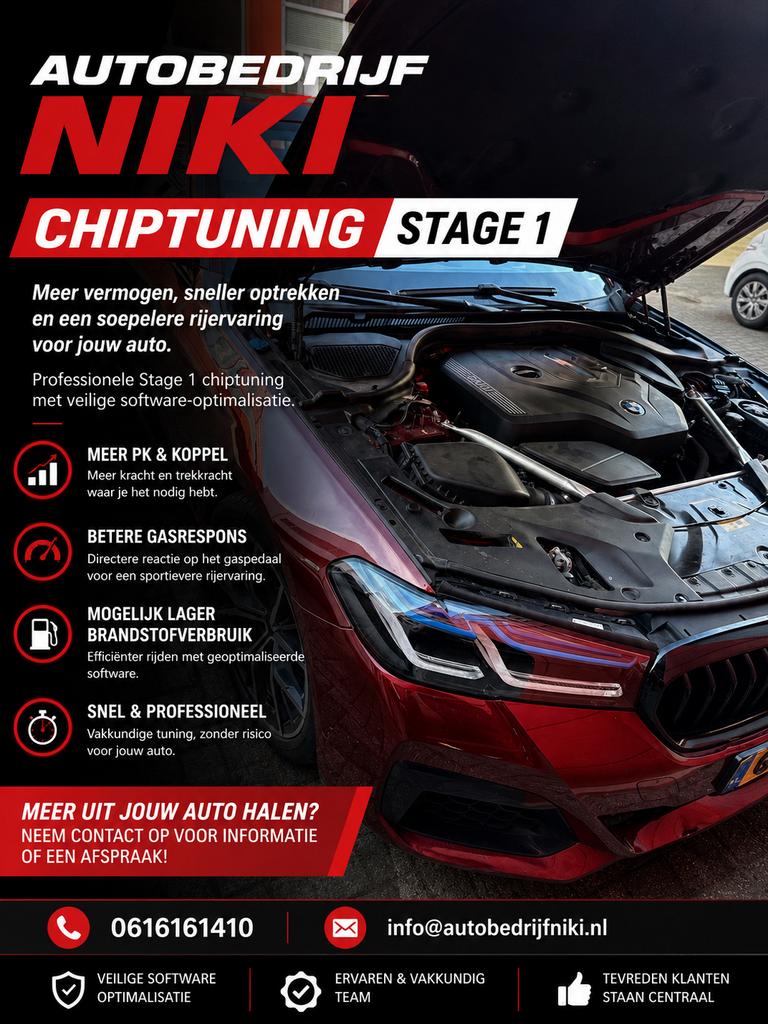 Chiptuning Stage 1 | Meer PK & Koppel | Autobedrijf Niki, Ophalen