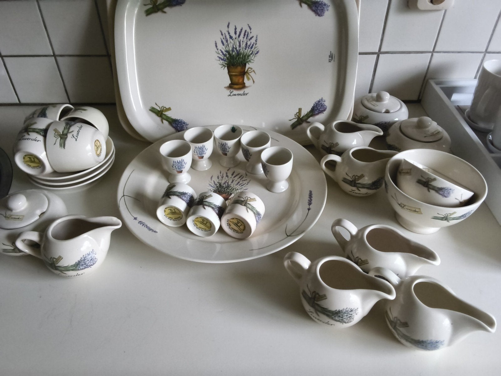 jet lavender: taartbord,roomstellen,dienbladen enz., Ophalen of Verzenden, Porselein, Overige stijlen, Overige typen