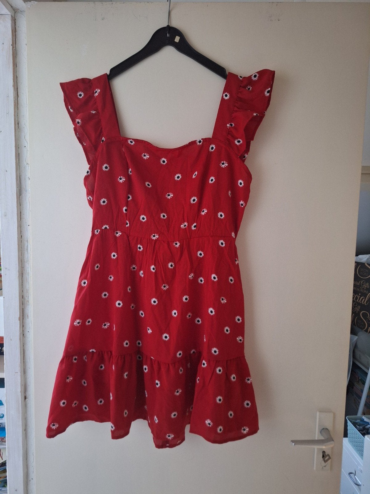 Leuk rood jurkje merk Shein maat XL NIEUW, Maat 42/44 (L), Nieuw, Ophalen of Verzenden, Boven de knie