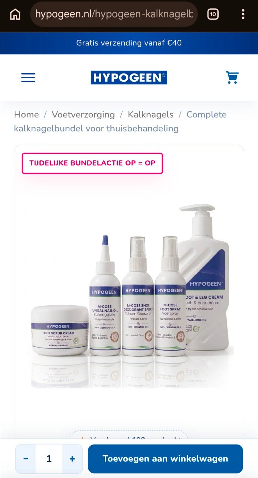 Hypogeen Complete kalknagelbundel voor thuisbehandeling, Ophalen of Verzenden, Nieuw, Overige typen