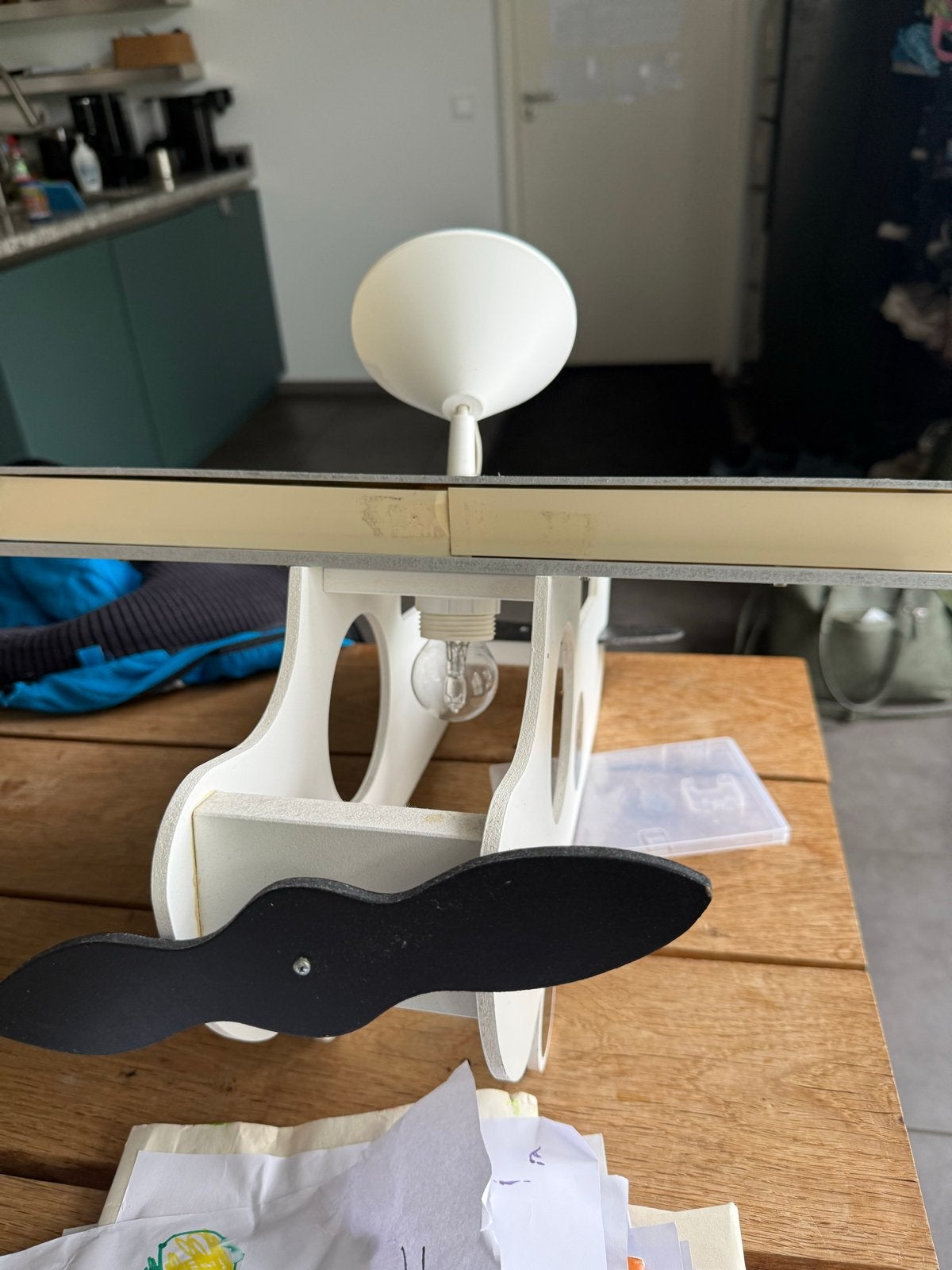 Leuke kinderlamp in vliegtuig design, Ophalen of Verzenden, Gebruikt, Lamp