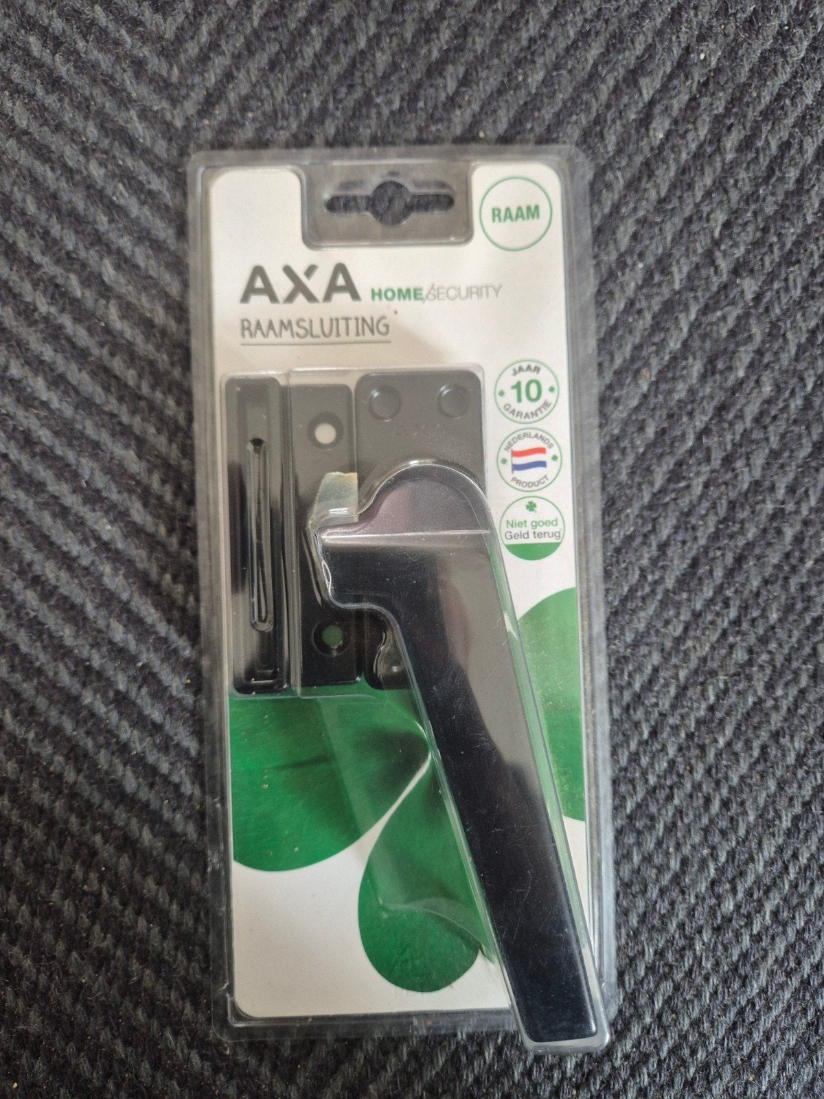AXA Raamsluiting Aluminium Zwart - Nieuw in verpakking, Ophalen of Verzenden, Nieuw, Overige materialen, Schuif of Grendel