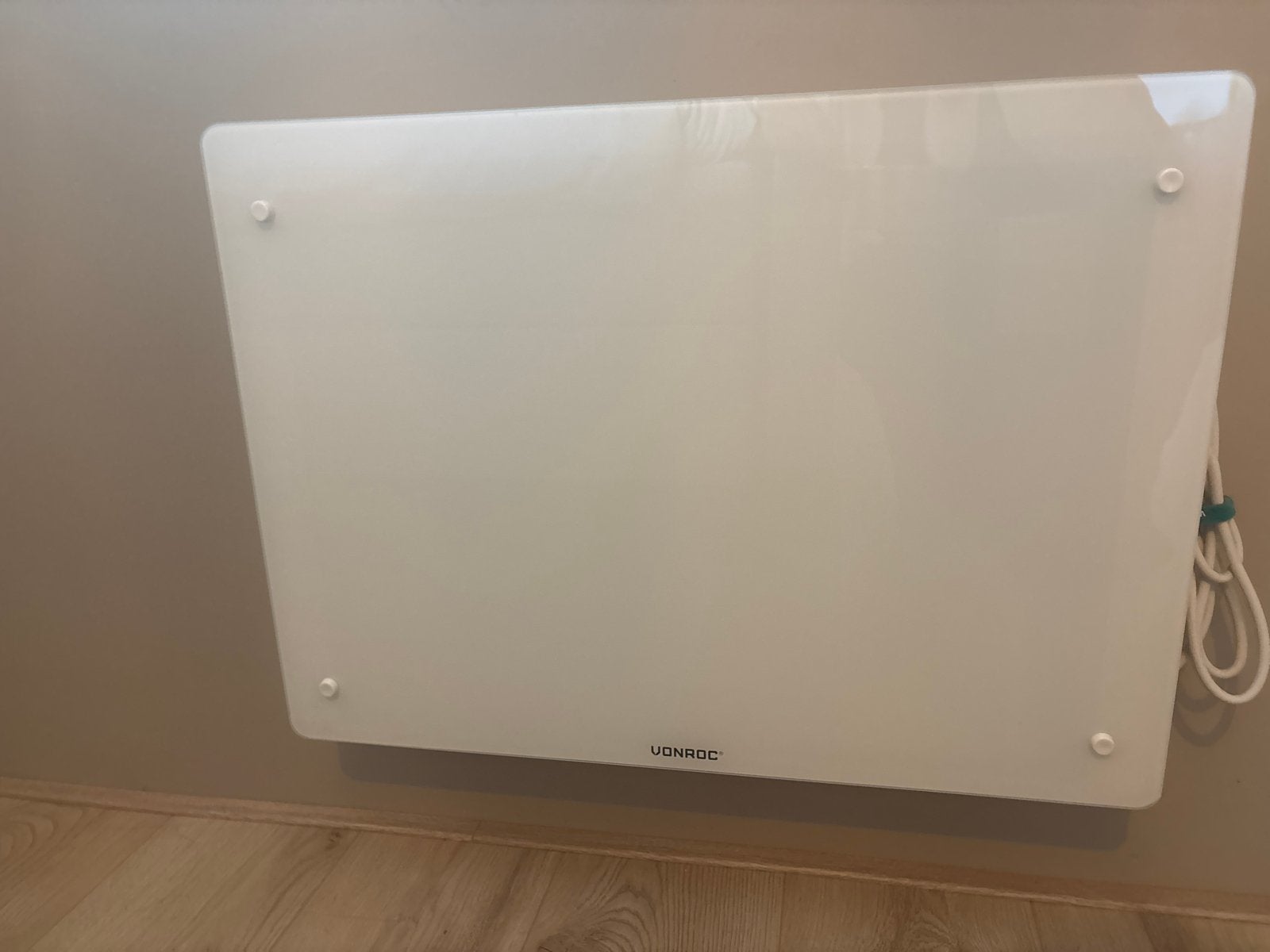 VONROC Glazen Convector Kachel - 3 stuks - CH511AC_WHITE, Ophalen, 30 tot 80 cm, Kachel, Zo goed als nieuw